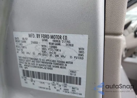 2008 Mercury Mariner Hybrid из США, поврежденный, VIN 4M2CU39HX8KJ21950